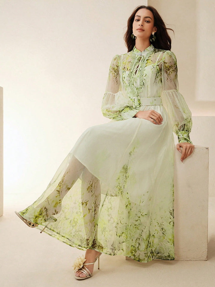 Rochie maxi SHEIN, verde