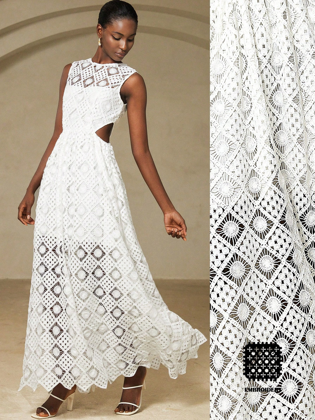 Rochie maxi SHEIN, alb