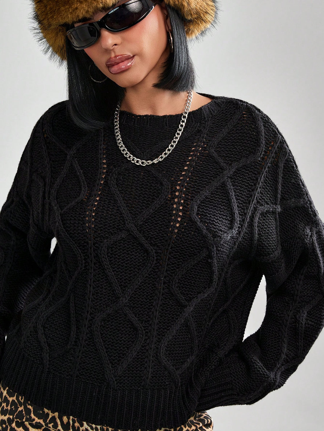 Pulover SHEIN, negru