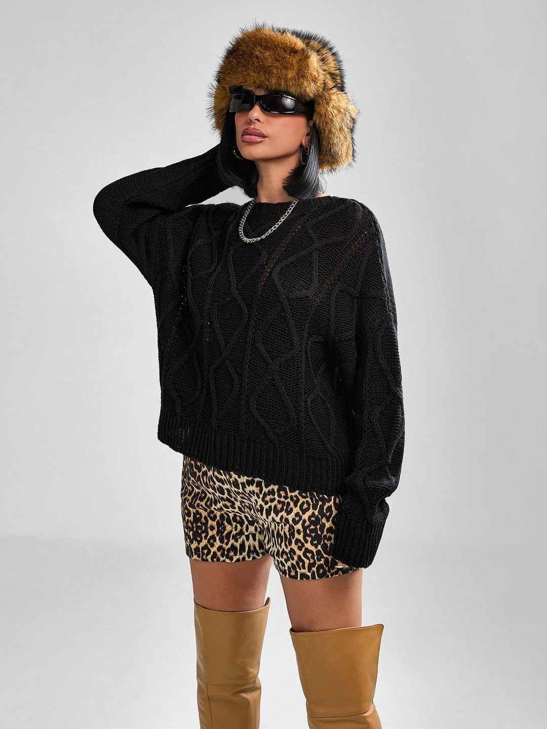 Pulover SHEIN, negru