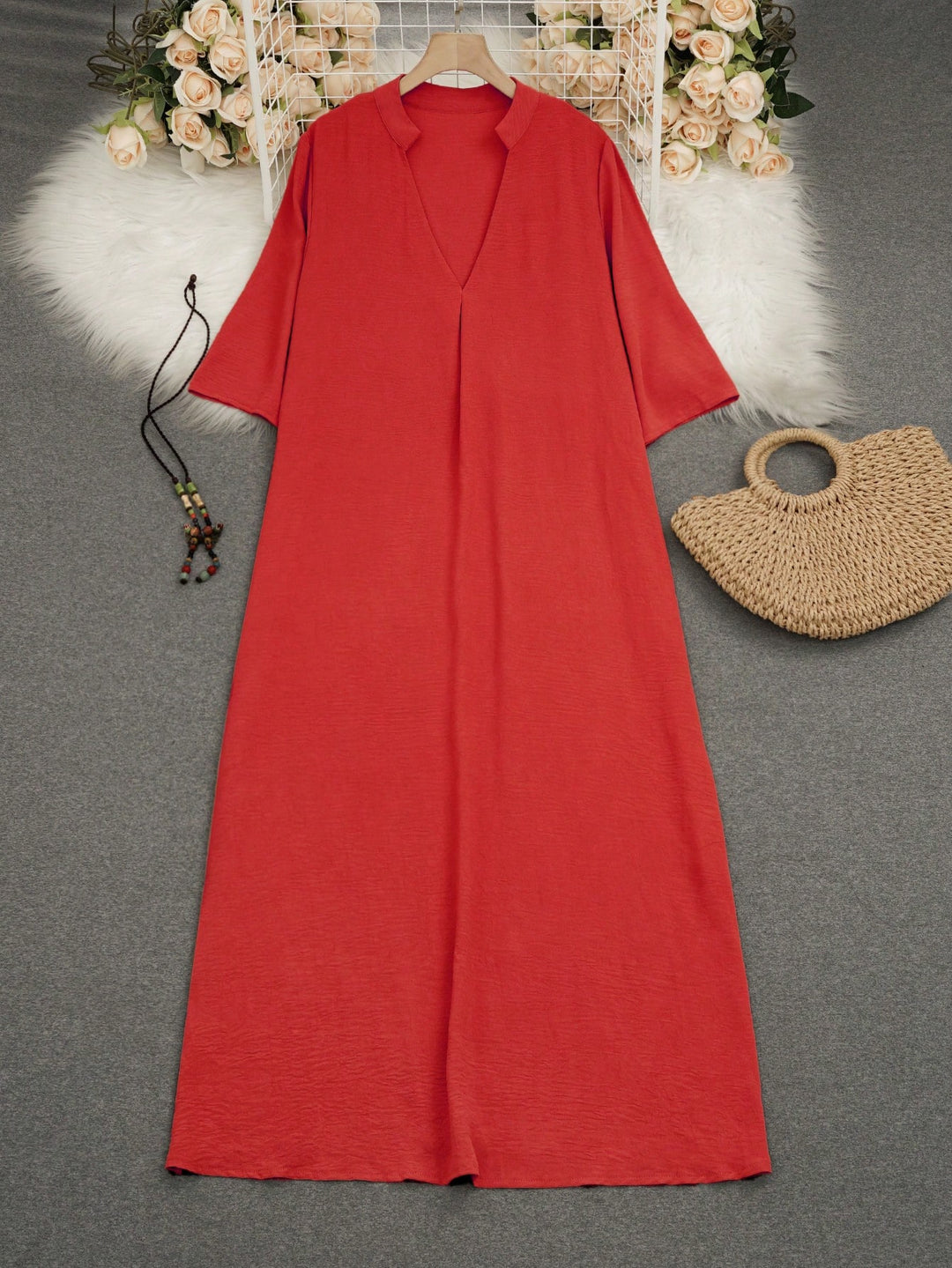 Rochie maxi SHEIN, roșu