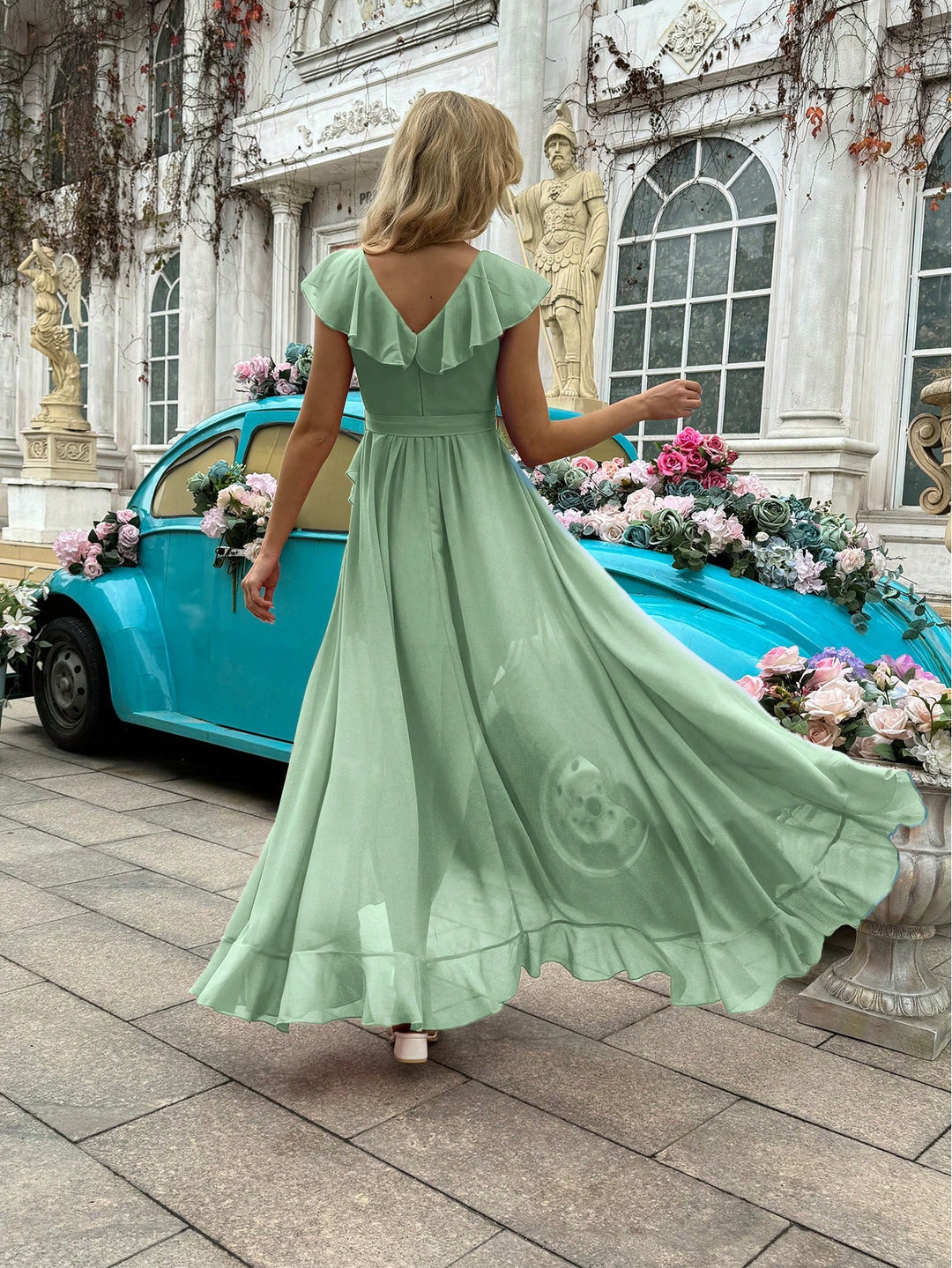 SHEIN alkalmi ruha, zöld