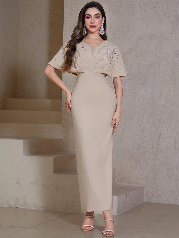 Rochie maxi SHEIN, bej