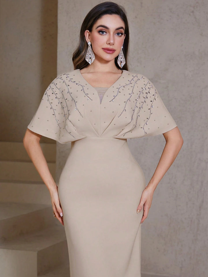 Rochie maxi SHEIN, bej