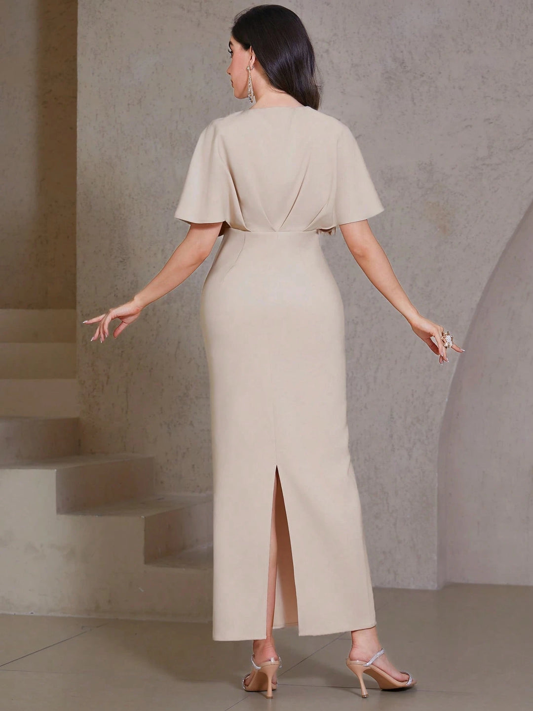 Rochie maxi SHEIN, bej