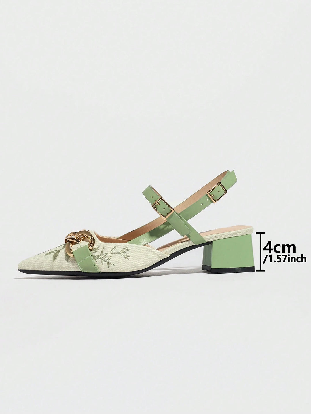 Pantofi cu toc SHEIN, verde
