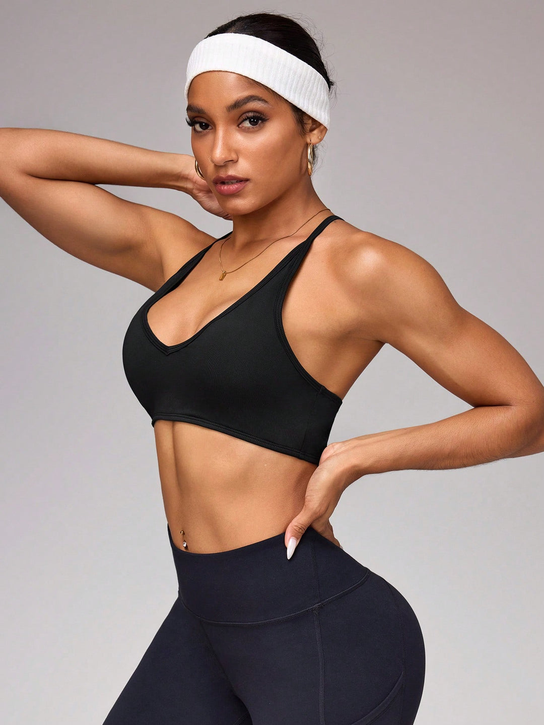 Bustieră sport SHEIN, negru