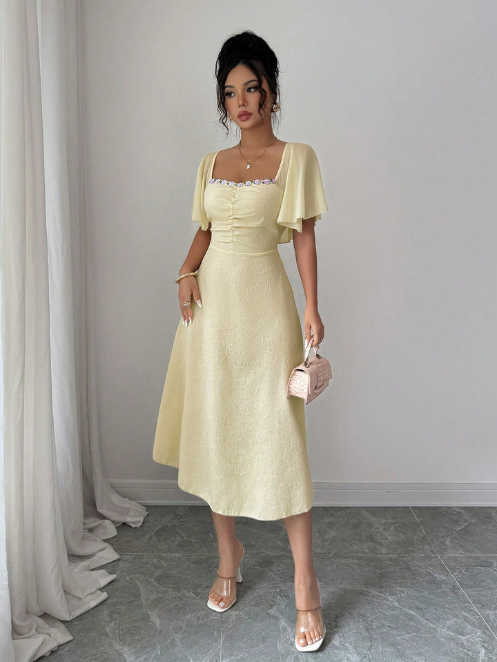 Rochie midi SHEIN, galben
