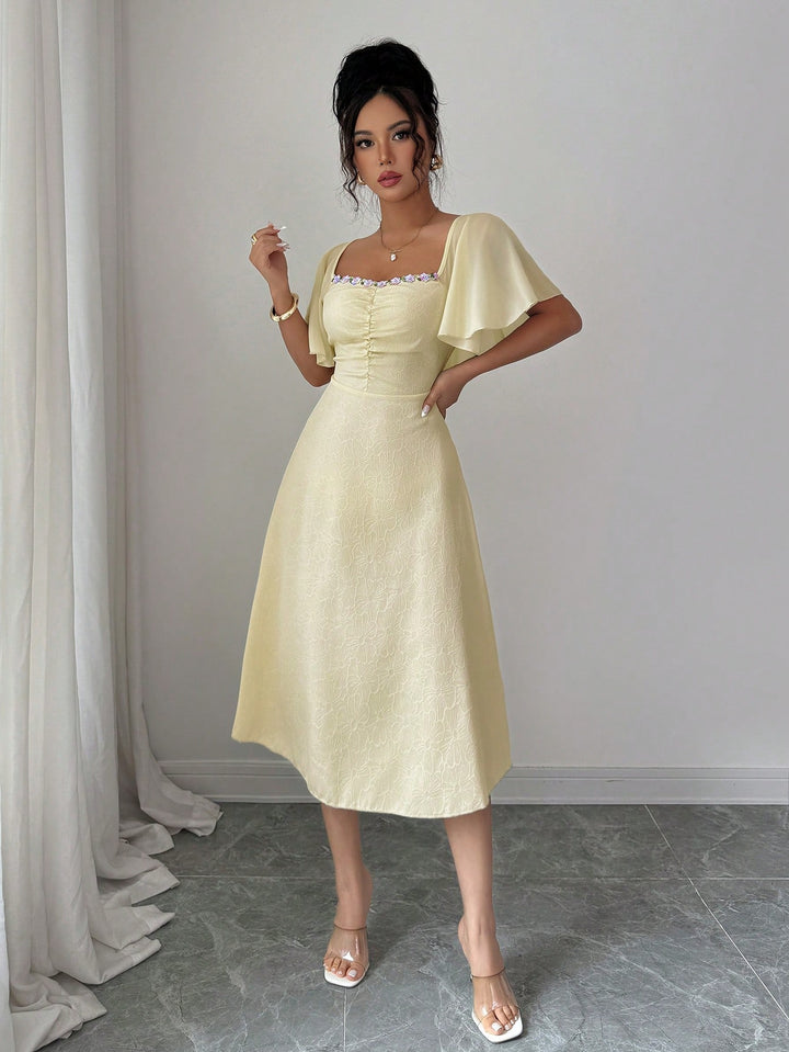 Rochie midi SHEIN, galben