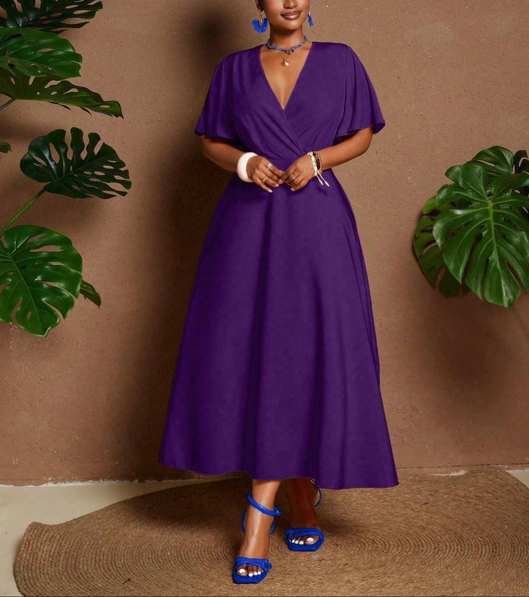 Shein Curve+ maxi ruha, lila