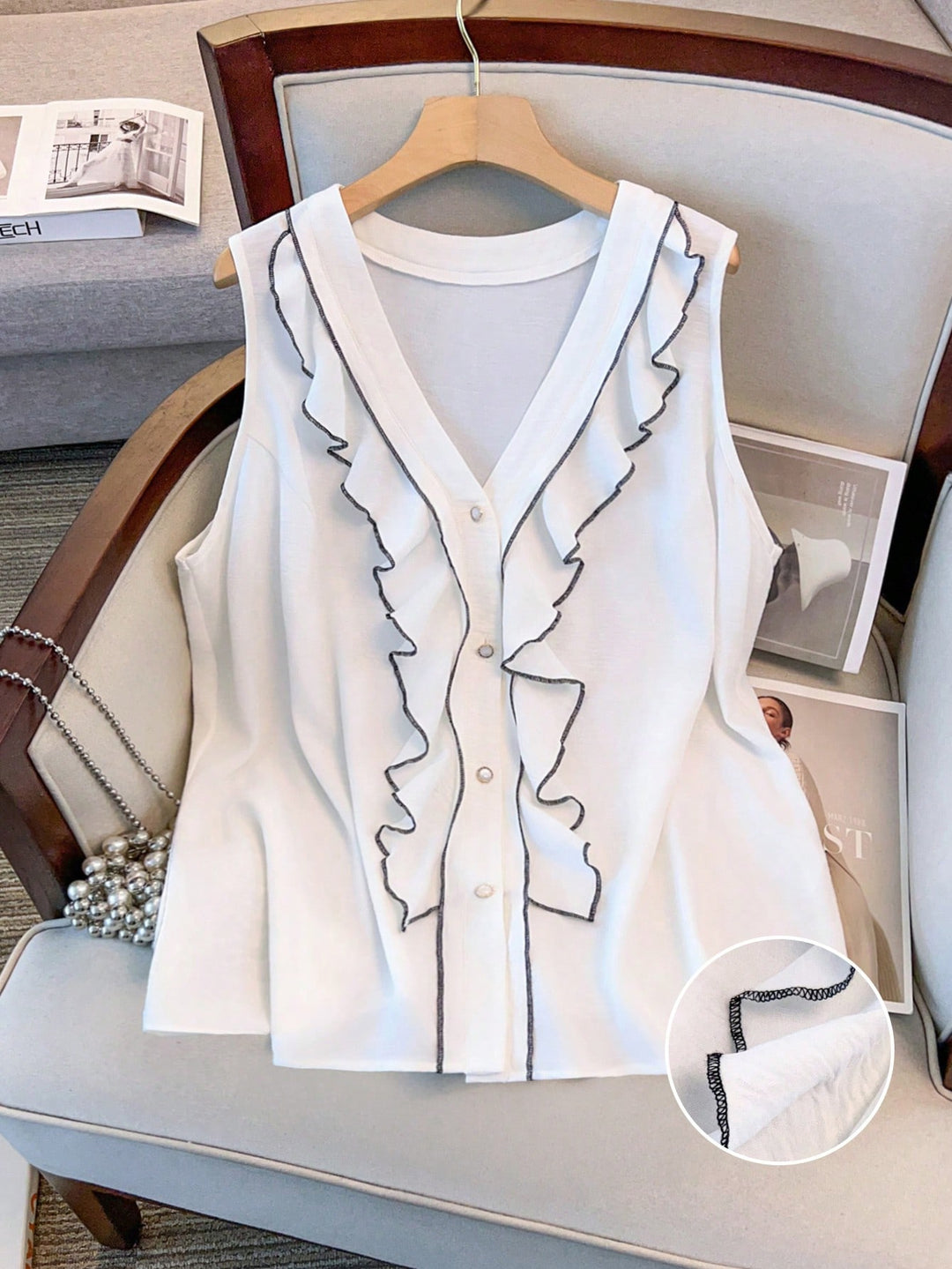 Top SHEIN, alb