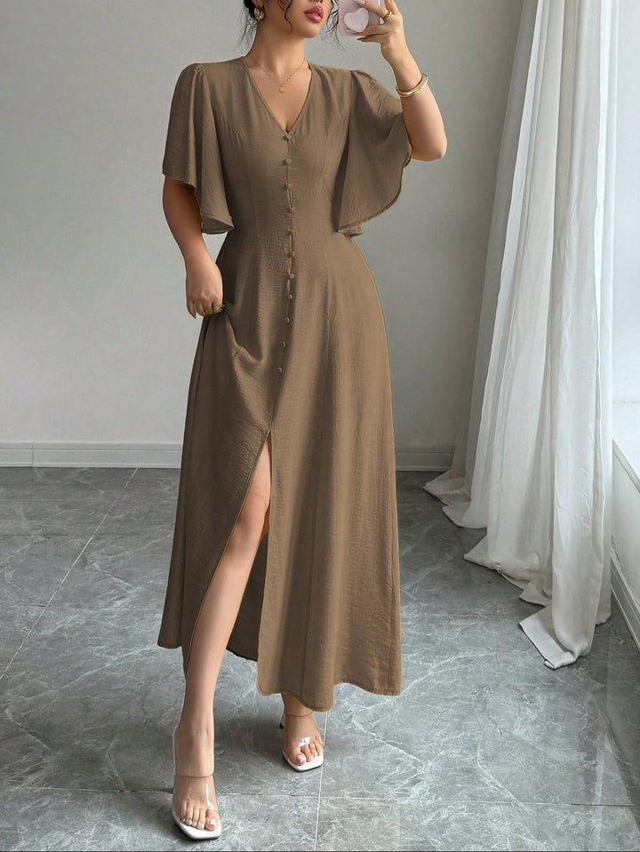 Rochie maxi SHEIN, maro