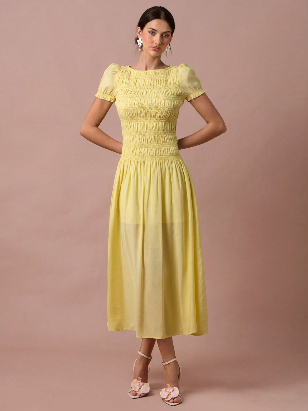 Rochie maxi SHEIN, galben