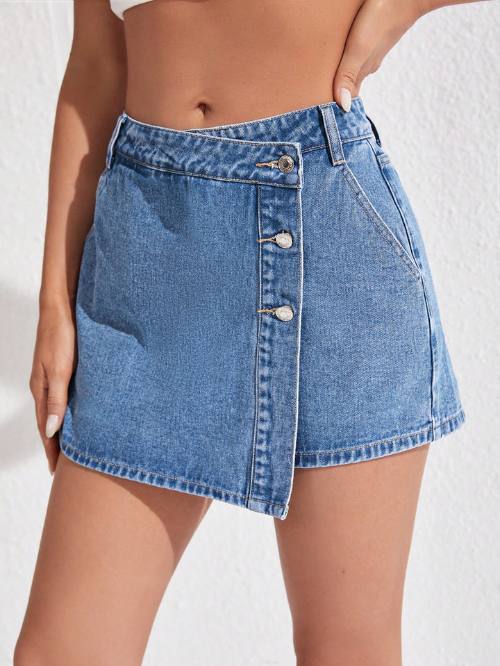 Pantaloni scurți de blugi SHEIN, albastru