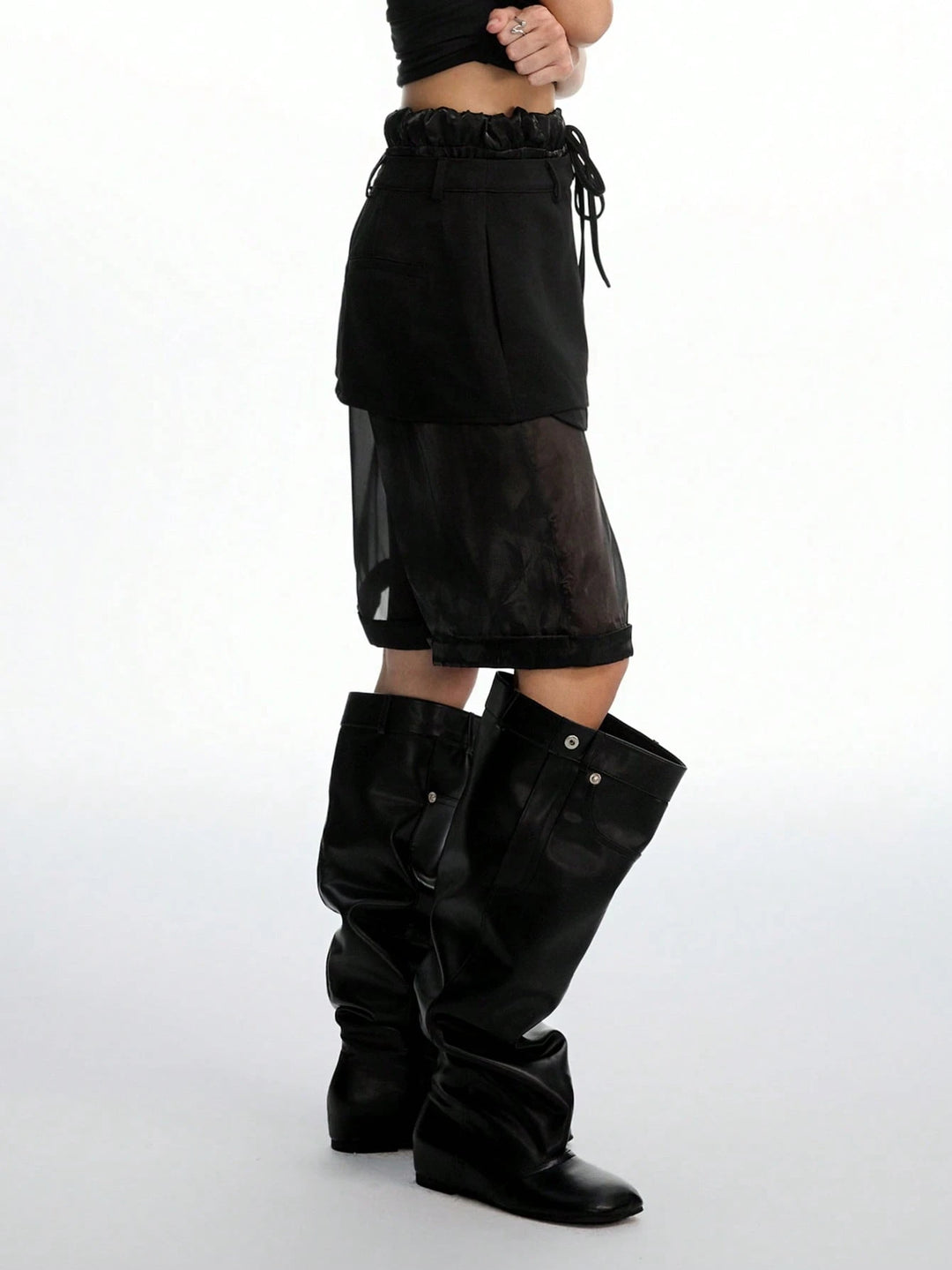 Pantaloni scurți SHEIN, negru