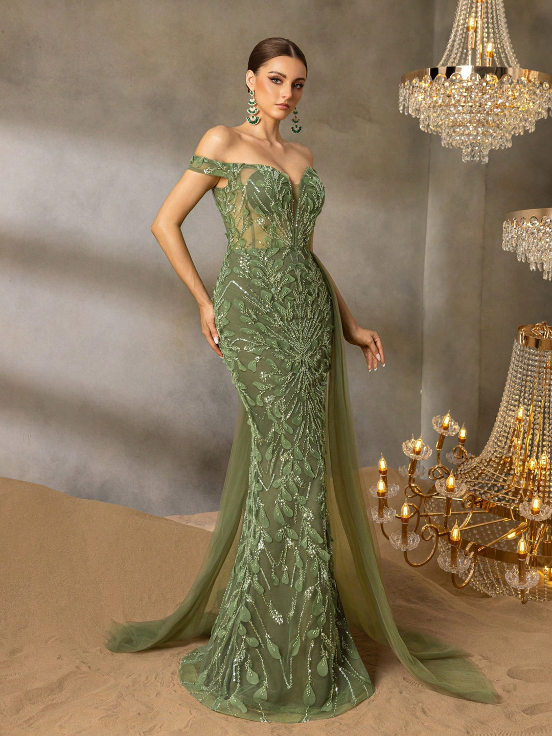Rochie SHEIN, kaki