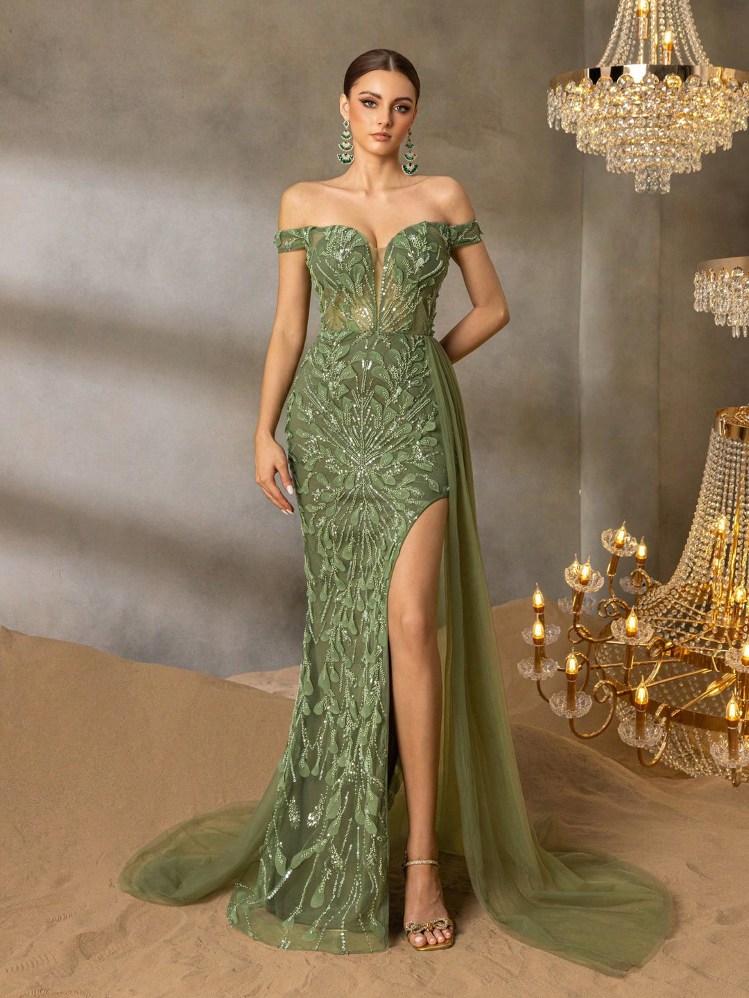 Rochie SHEIN, kaki