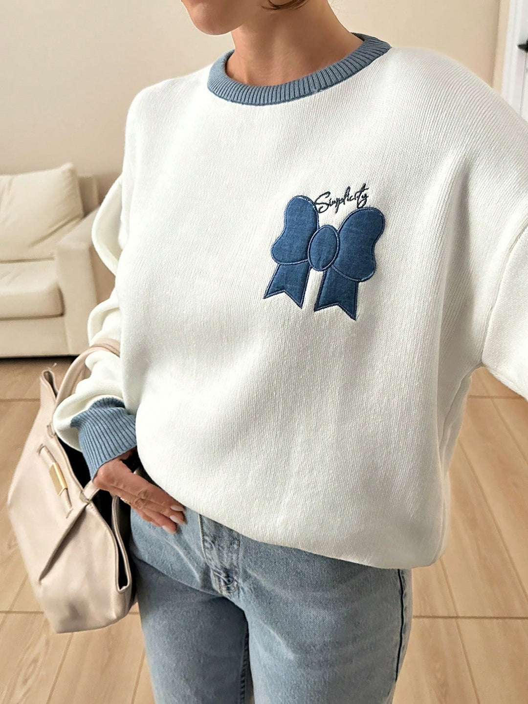 Pulover SHEIN, crem