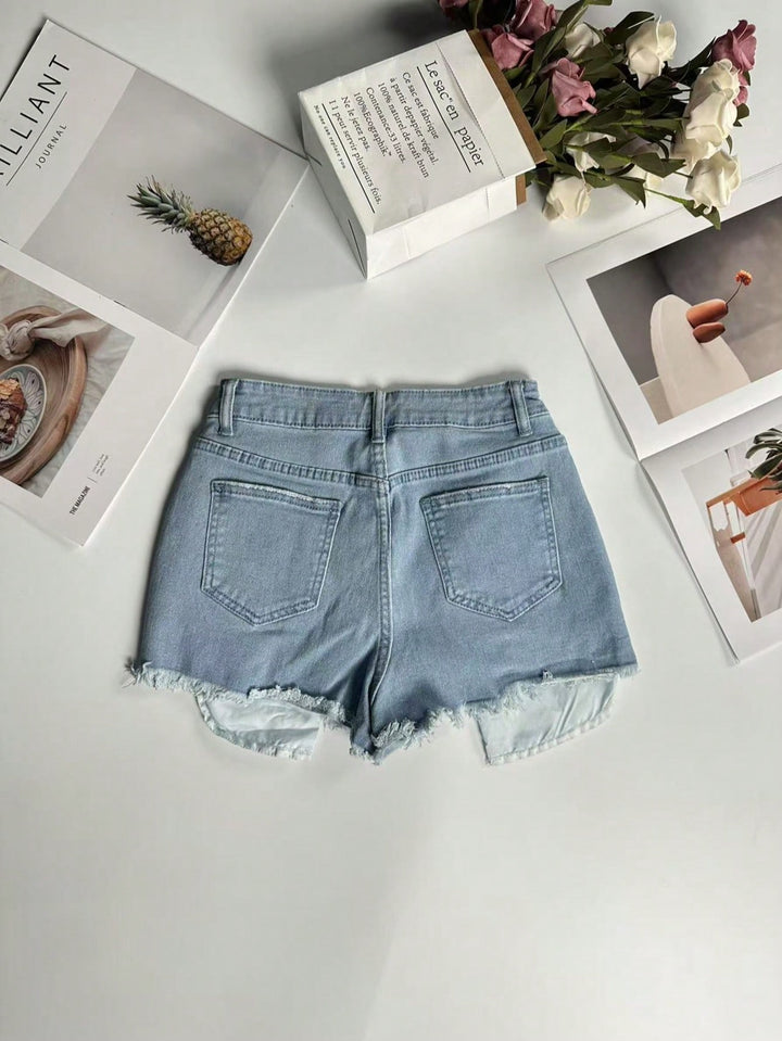 Pantaloni scurți SHEIN, albastru