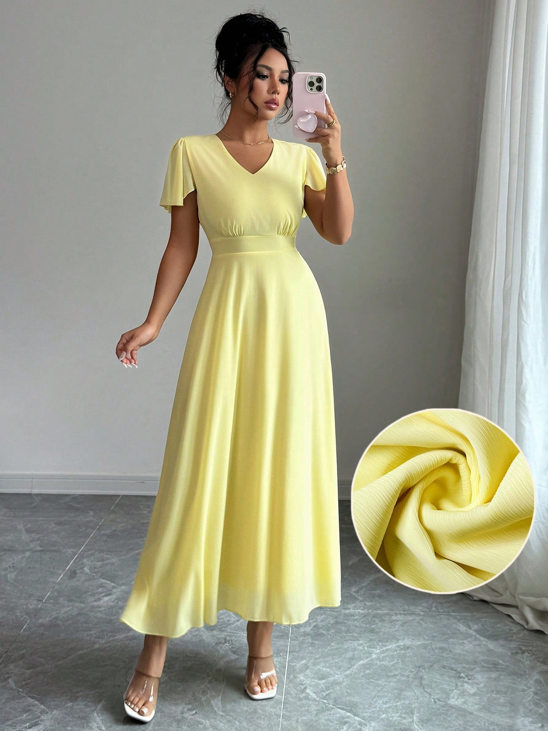 Rochie maxi SHEIN, galben