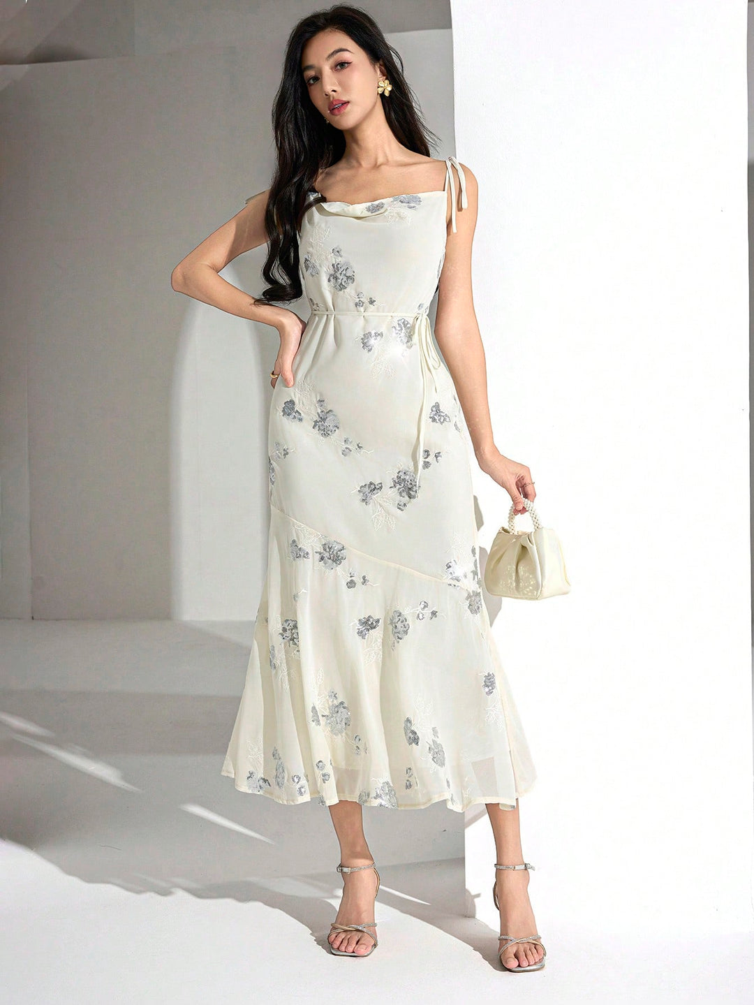 Rochie maxi SHEIN, bej