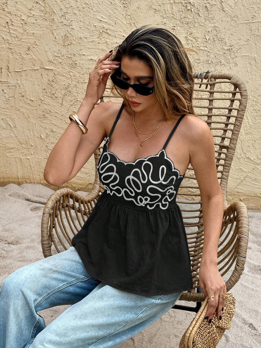 Top SHEIN, negru