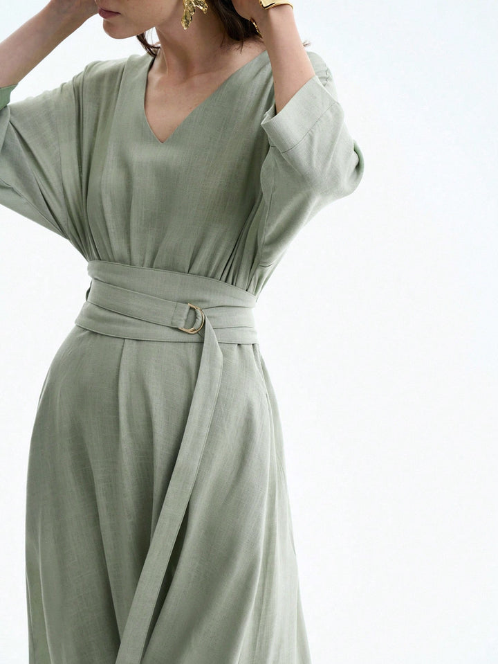 Rochie midi SHEIN, verde