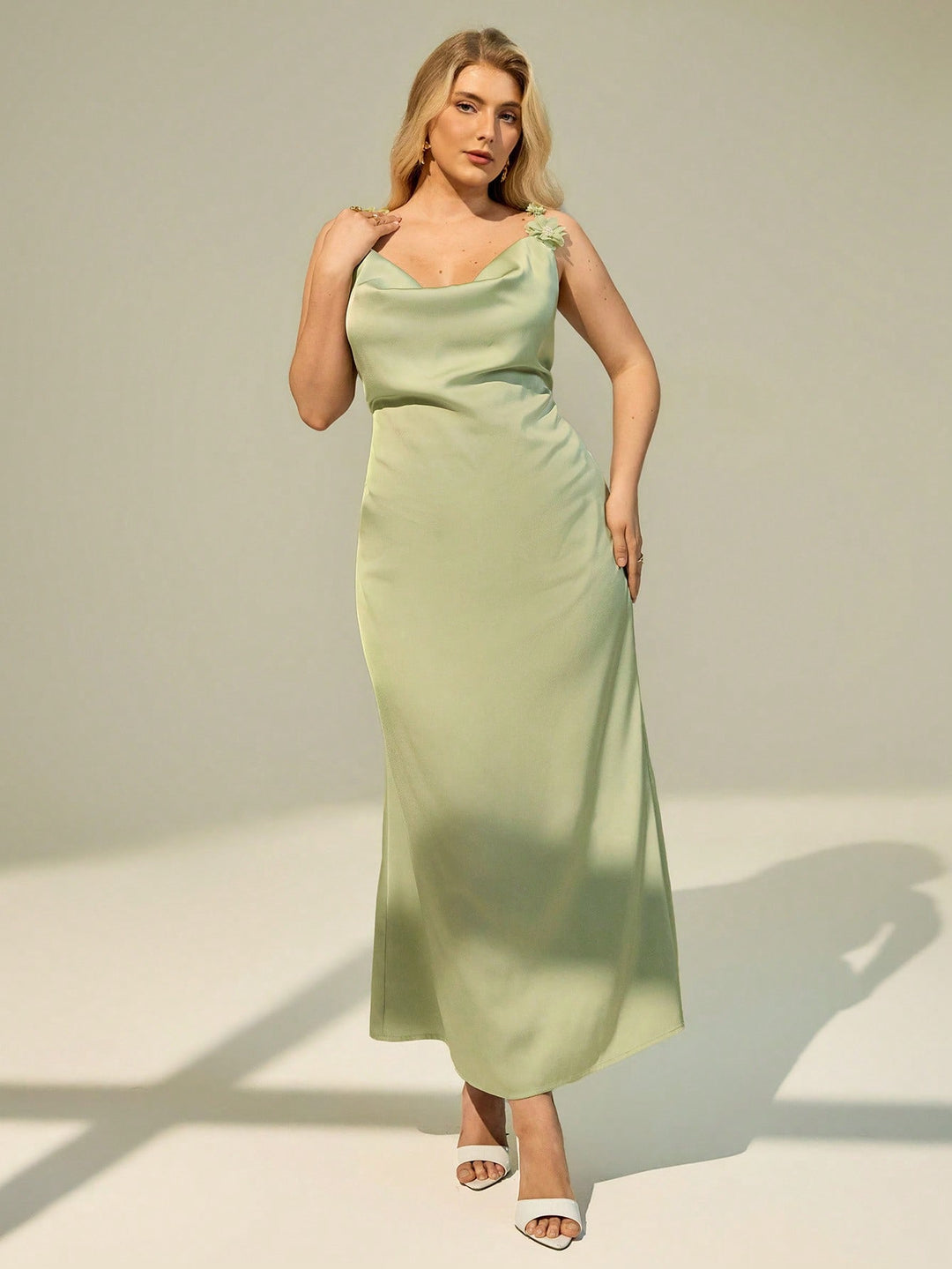 Rochie midi SHEIN, verde