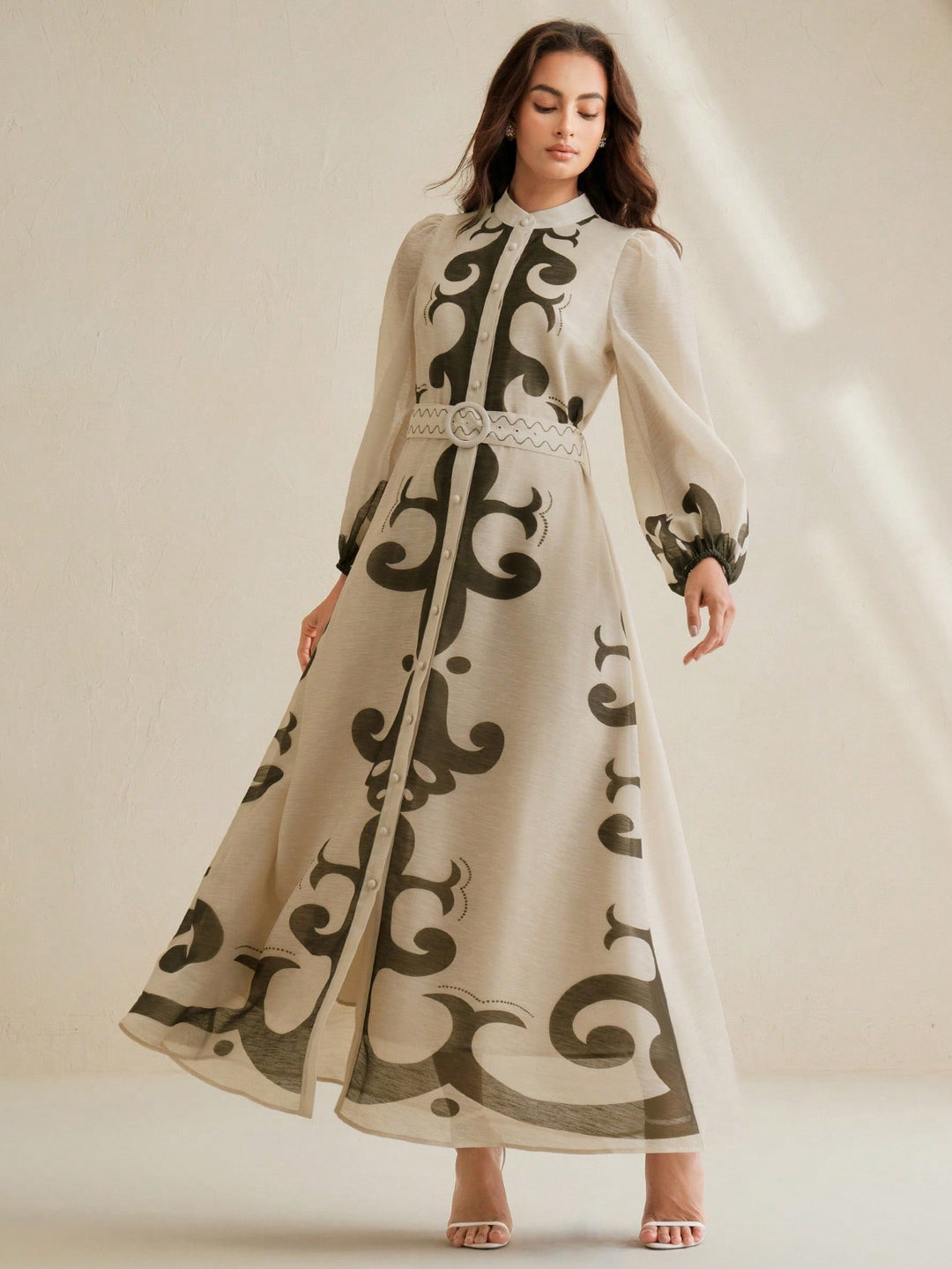 Rochie maxi SHEIN, kaki