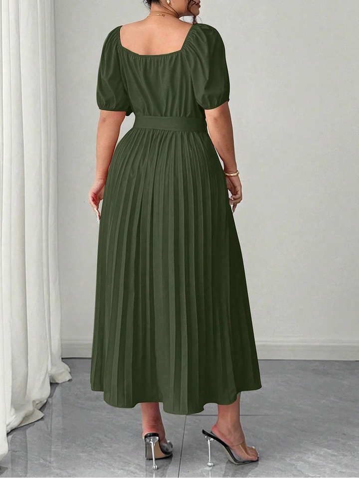 Rochie midi Shein Curve+, verde