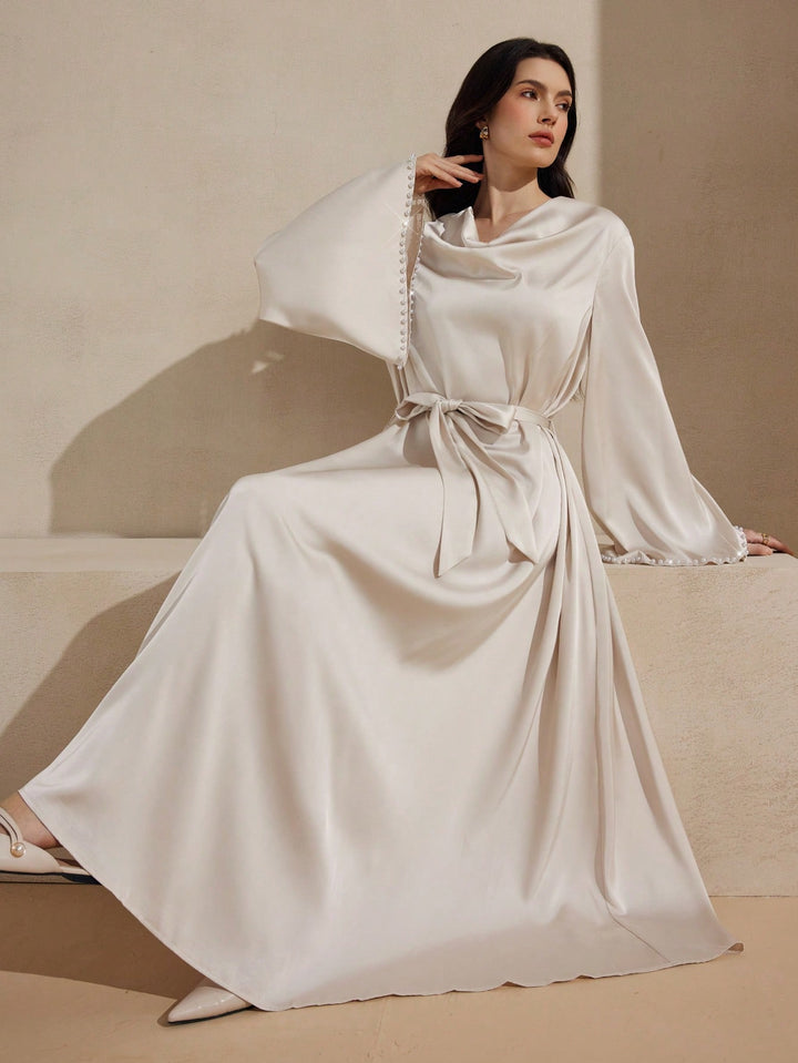 Rochie maxi SHEIN, bej