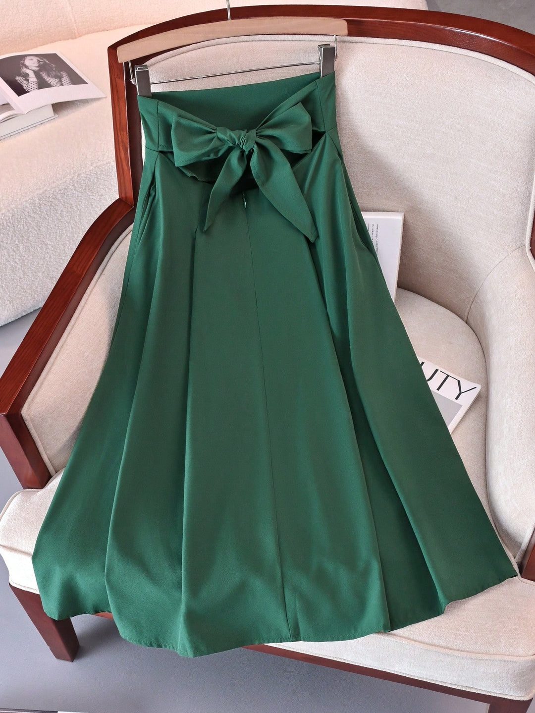 Fustă midi SHEIN, verde