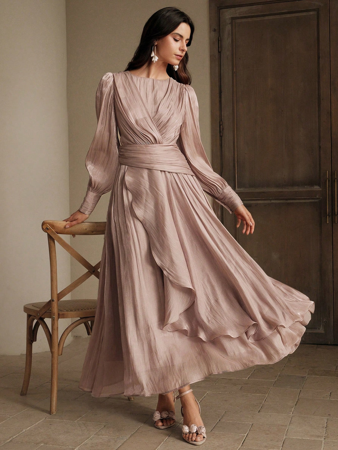 Rochie maxi SHEIN, vișiniu