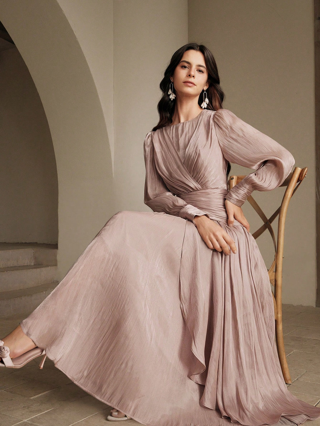 Rochie maxi SHEIN, vișiniu