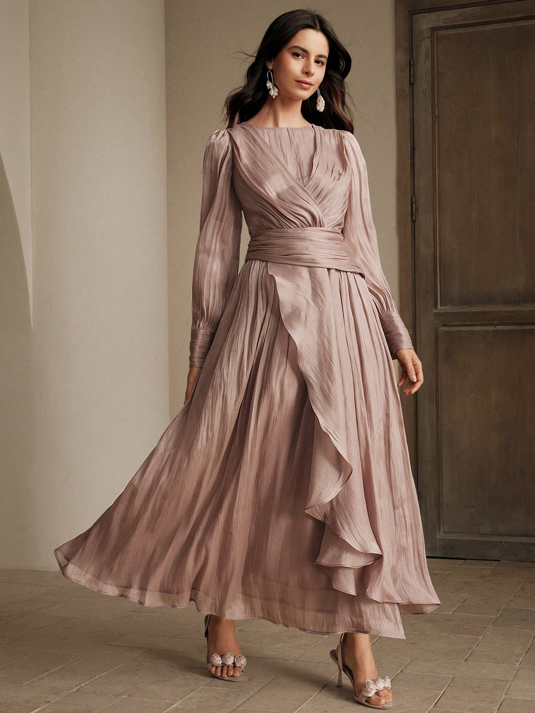 Rochie maxi SHEIN, vișiniu