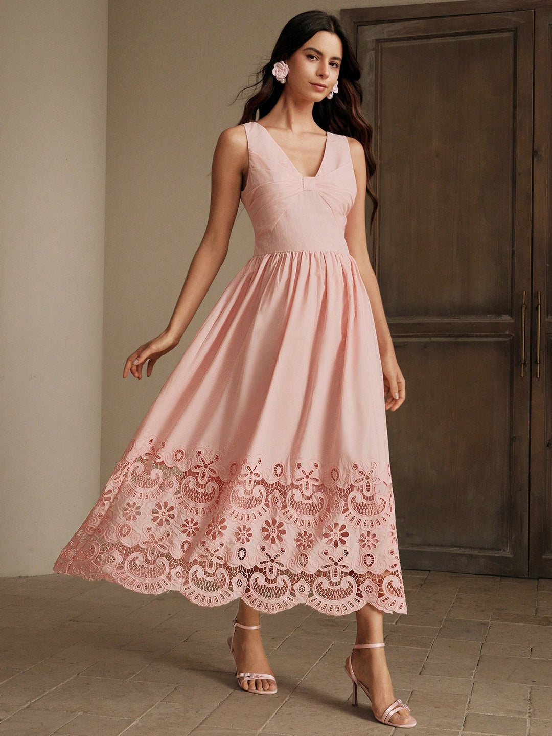Rochie maxi SHEIN, roz