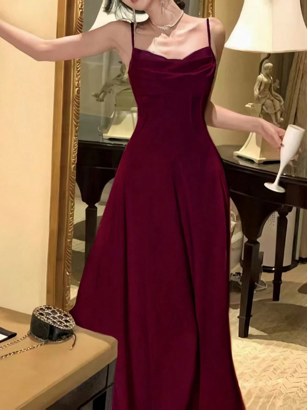 Rochie maxi SHEIN, vișiniu