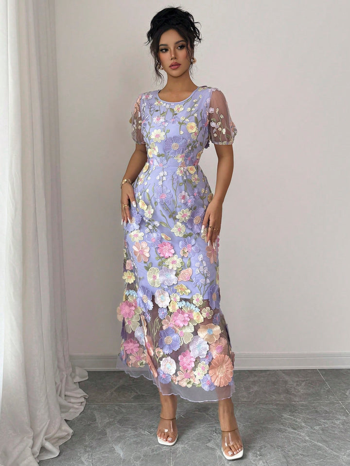 Rochie midi SHEIN, mix culori