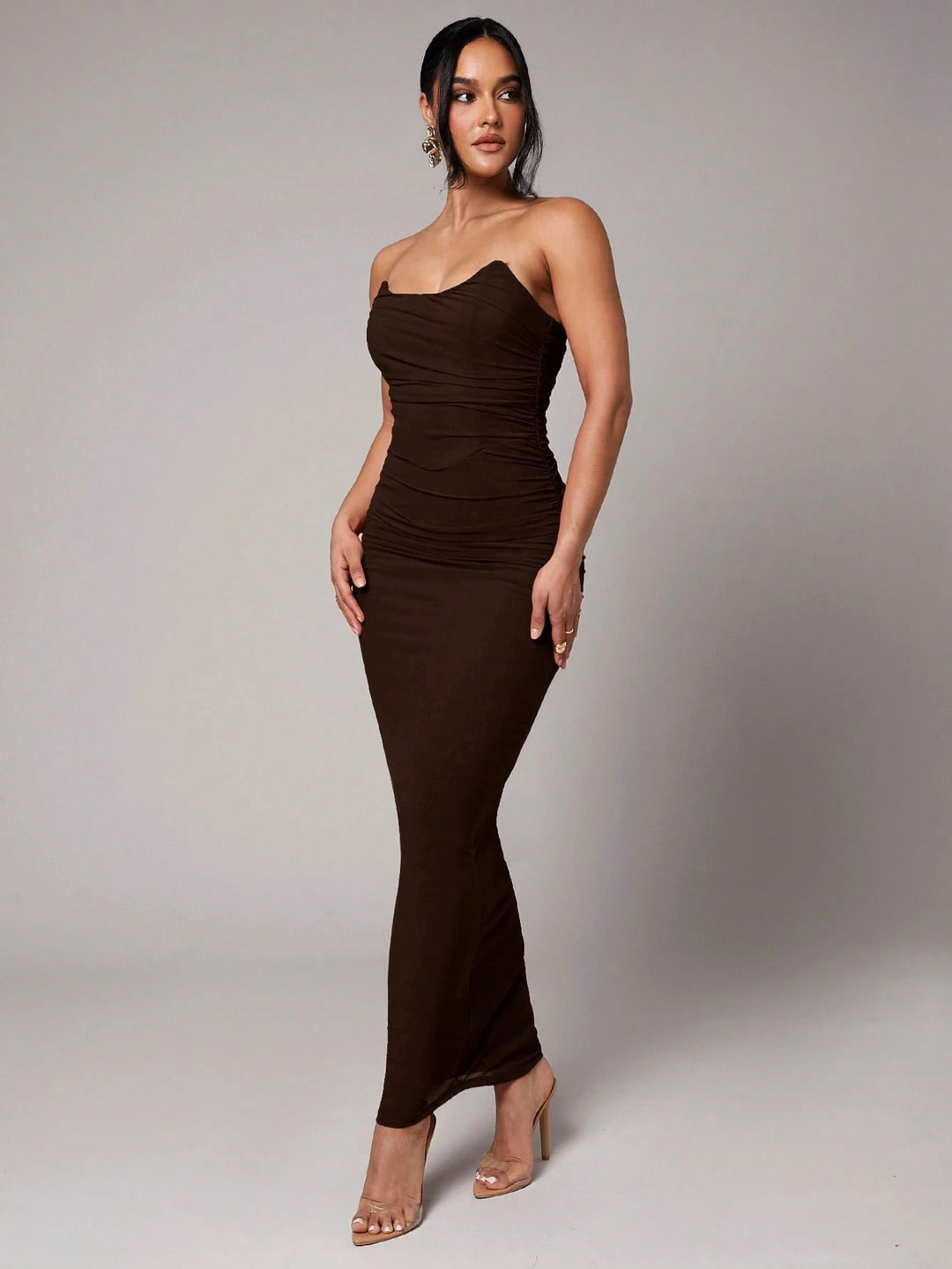 Rochie maxi SHEIN, maro