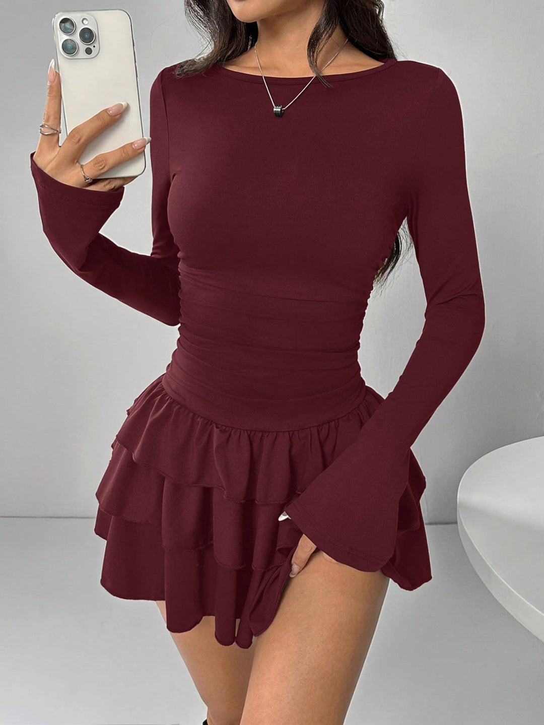 Rochie mini SHEIN, vișiniu