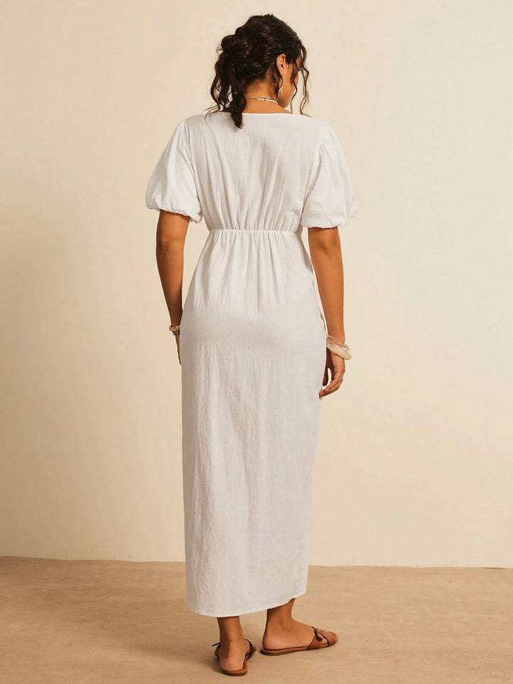 Rochie maxi SHEIN, bej
