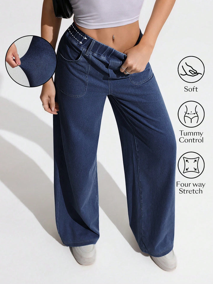 Pantaloni Shein, albastru