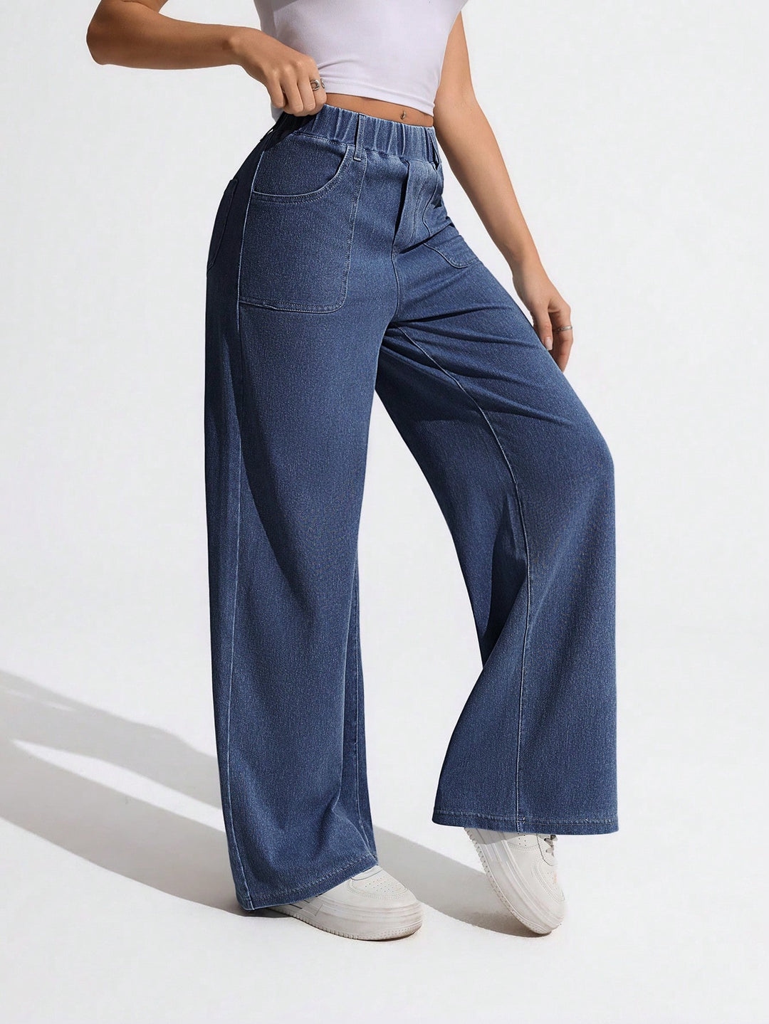 Pantaloni Shein, albastru