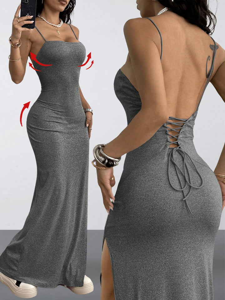 Rochie maxi SHEIN, gri