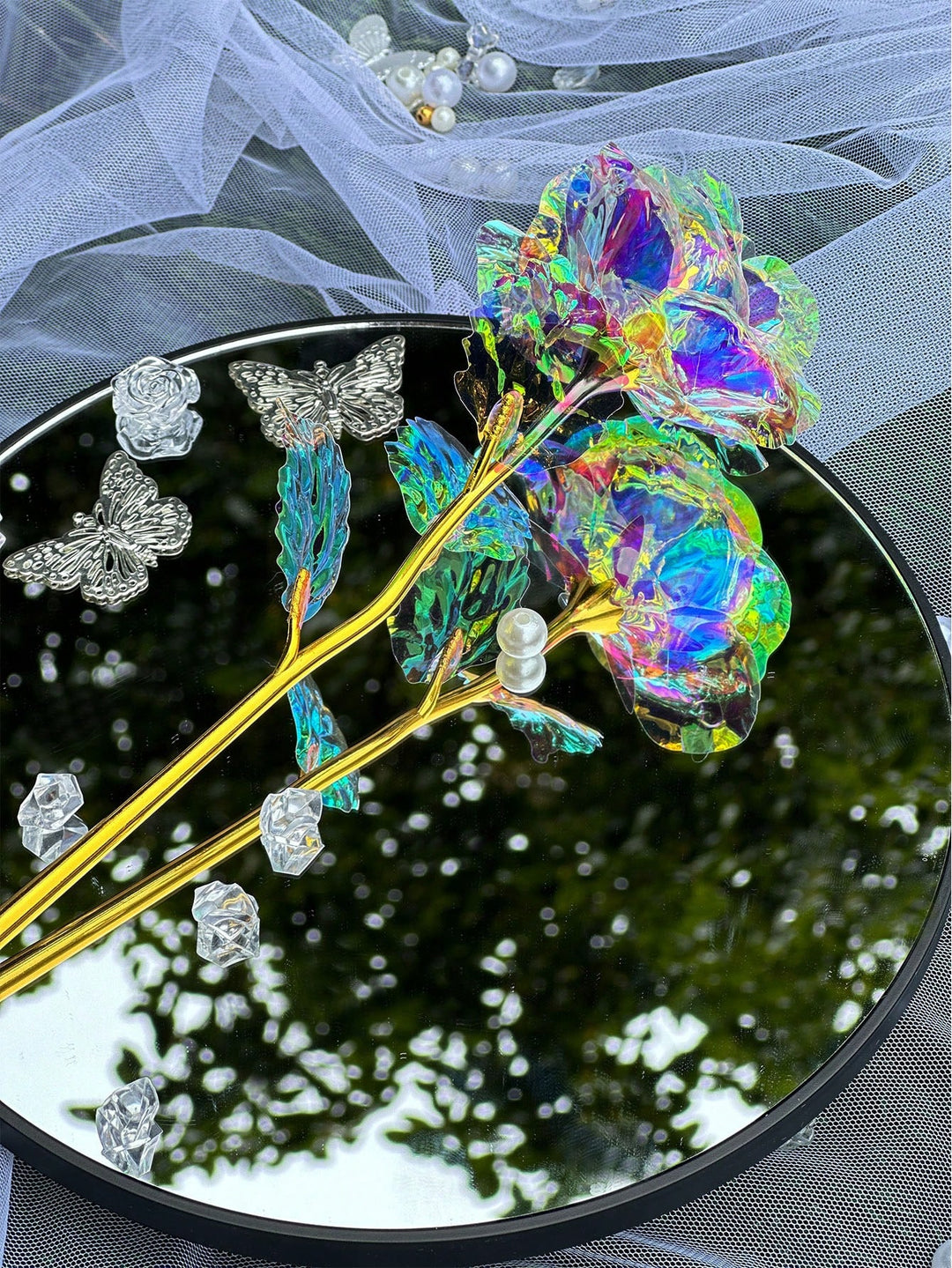 Floari artificiale SHEIN, mix culori