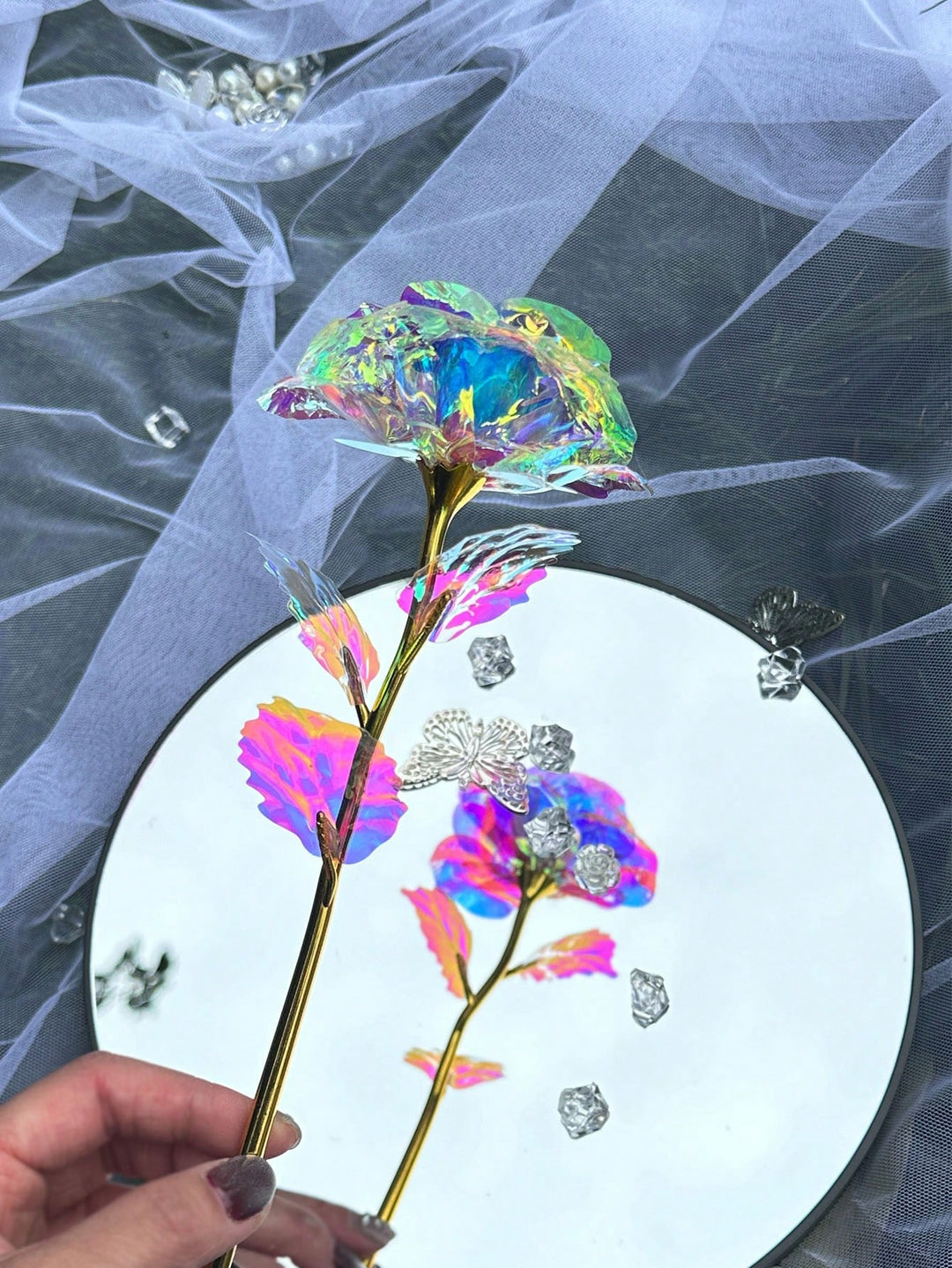 Floari artificiale SHEIN, mix culori