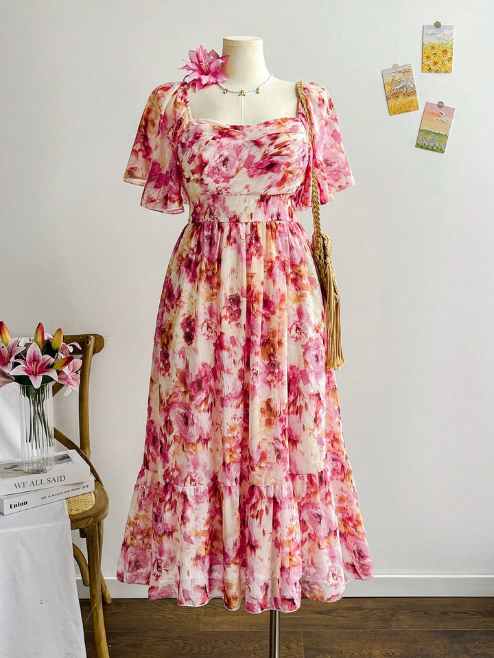 Rochie midi SHEIN, mix culori