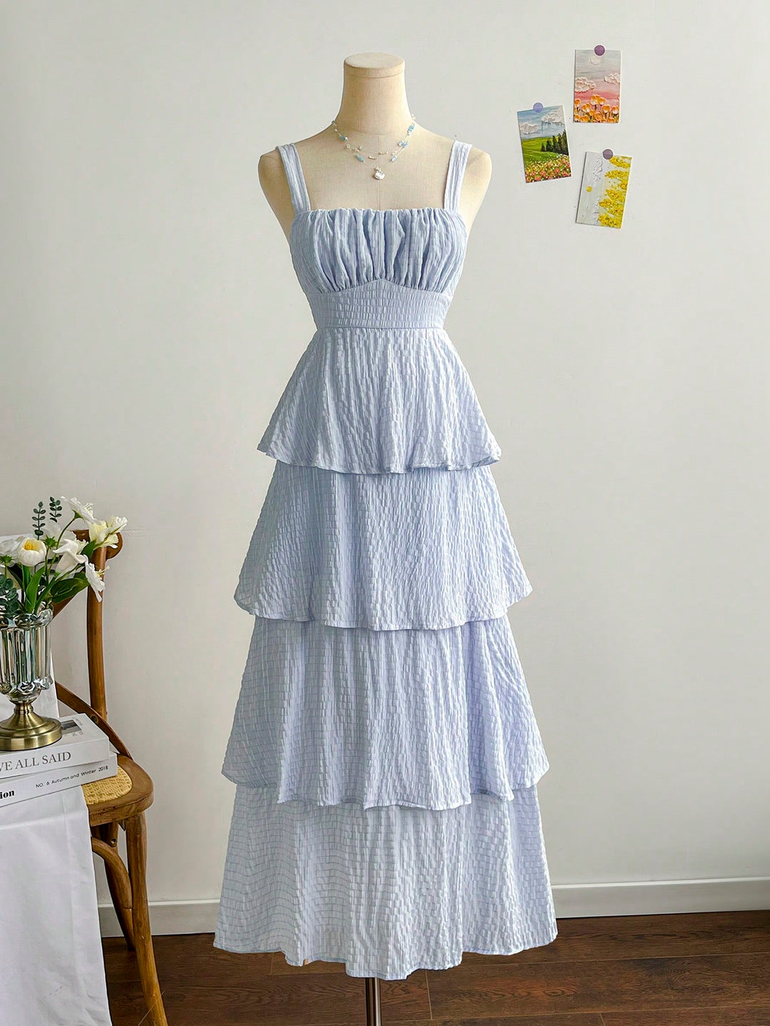 Rochie maxi SHEIN, albastru