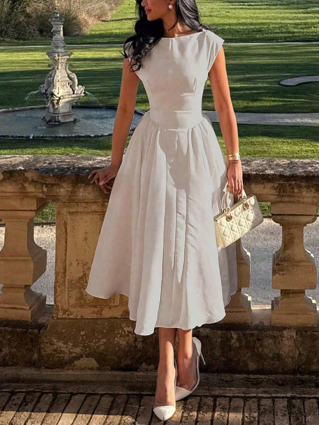 Rochie maxi SHEIN, bej