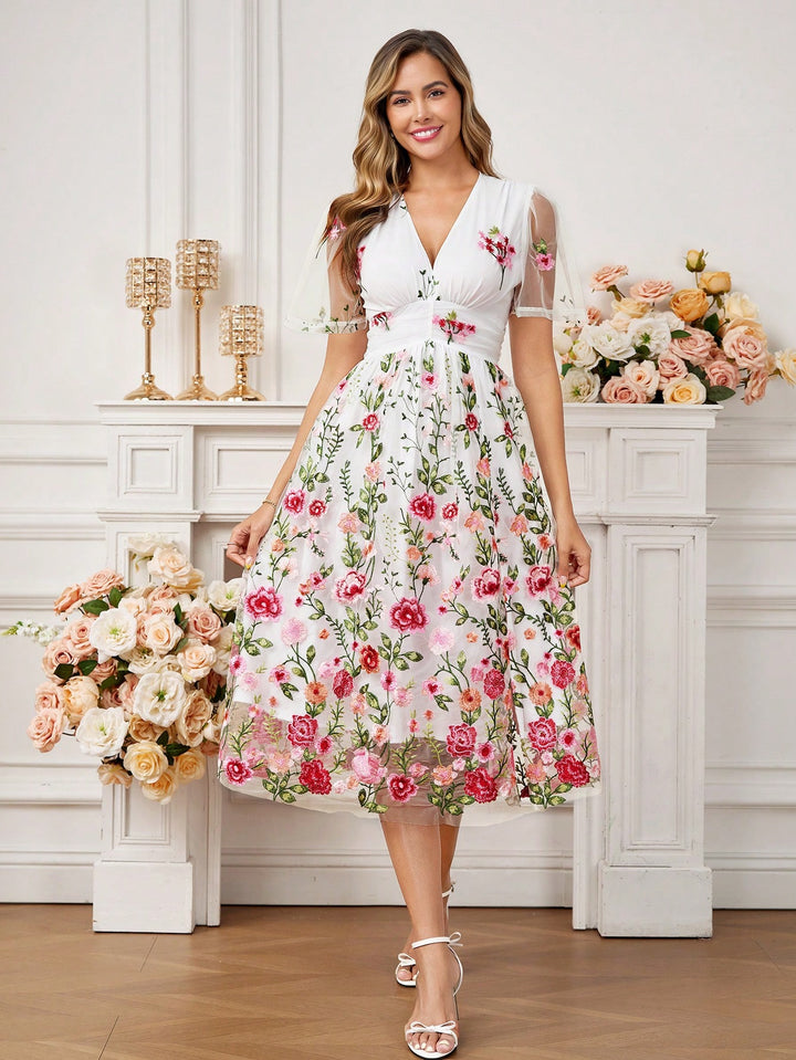 Rochie midi SHEIN, mix culori